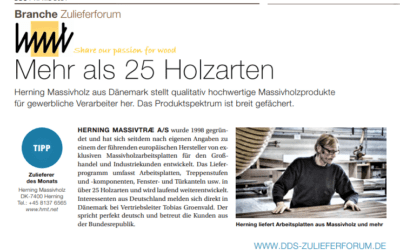 LIEFERANT DES MONATS | April/21